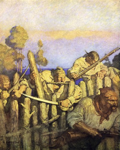 Illustration for Treasure Island by after Newell Convers Wyeth