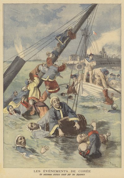 A Chinese Ship Sunk by the Japanese off Korea by after Oswaldo Tofani