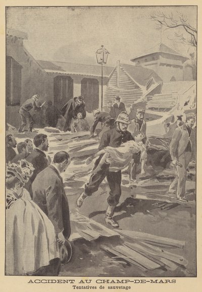 Accident in the Champ-de-Mars, Paris by after Oswaldo Tofani