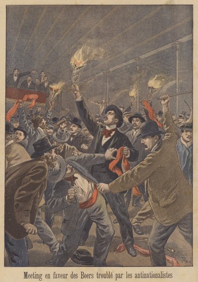 Anti-Nationalists Disrupting a Meeting in Support of the Boers in Paris by after Oswaldo Tofani