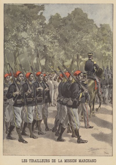 French colonial tirailleurs of the Marchand Mission by after Oswaldo Tofani