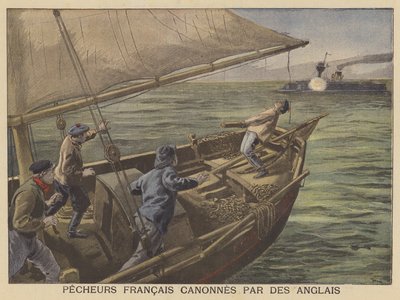 French fishermen fired upon by the British by after Oswaldo Tofani