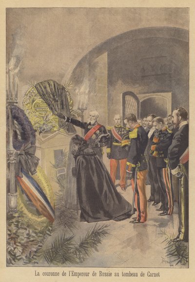 Wreath from Tsar Nicholas II of Russia Placed on the Tomb of President Carnot of France by after Oswaldo Tofani