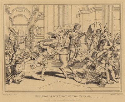 Heliodorus stricken in the Temple, 2 Maccabees by after Raphael