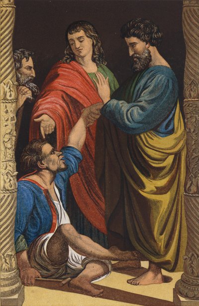 Peter and John Healing the Lame Man by after Raphael