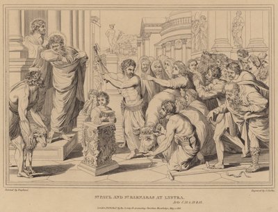 St Paul and St Barnabas at Lystra, Acts by after Raphael