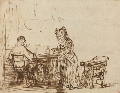 Hannah Rejecting the Reproaches of the Prophet Eli by after Rembrandt van Rijn