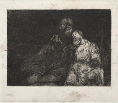 Two Figures by after Rembrandt van Rijn