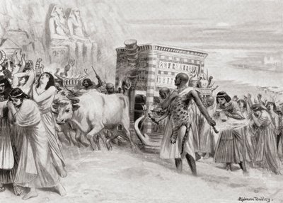 A funeral procession during the XIX Dynasty, ancient Egypt, from Hutchinson