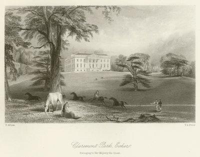 Claremont Park, Esher, Belonging to Her Majesty the Queen by after Thomas Allom