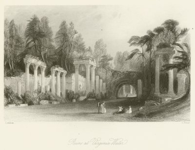 Ruins at Virginia Water by after Thomas Allom
