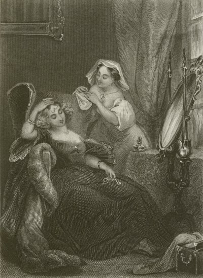 The Young Widow by after Tony Johannot