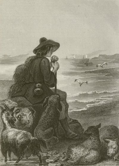 The Shepherd and the Sea by after Tony Johannot