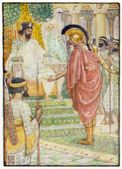 He stood silent before the king by after Walter Crane