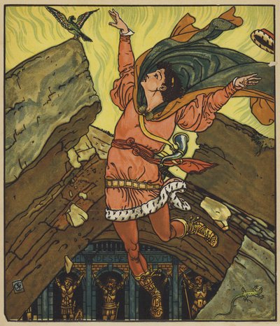Prince Cheri and the Little Green Bird by after Walter Crane