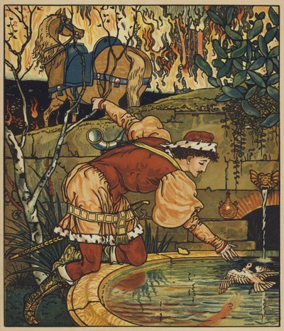 Prince Cheri in the Luminous Forest by after Walter Crane