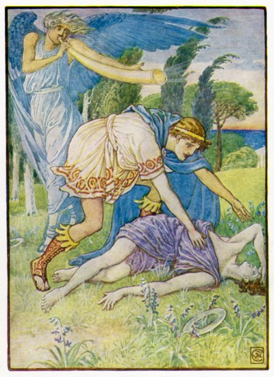 The Wind-god sent a gust from the south by after Walter Crane