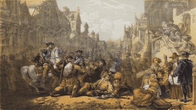 Old Linlithgow, Assassination of Regent Moray by after William Allan