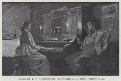 Morgan the Bushranger Enjoying a Musical Treat by after William Hatherell