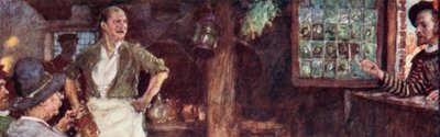 Shakespeare Calls at The Mermaid Tavern to See if Ben Jonson is There by after William Hatherell