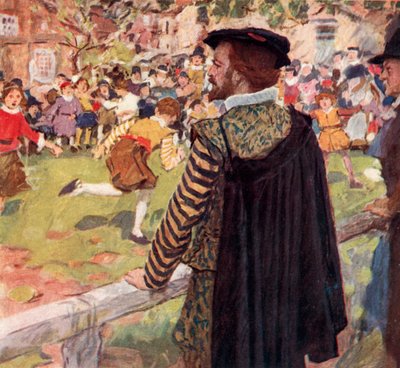 Shakespeare Watching Boys and Girls Playing Prisoner