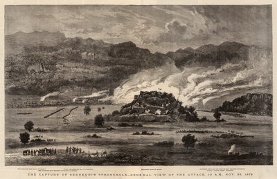 The Capture of Sekukunis Stronghold, General View of the Attack, 10 AM, 28 November 1879 by after William Henry James Boot