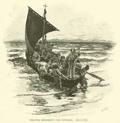 Columba Embarking for Scotland by after William Henry Margetson