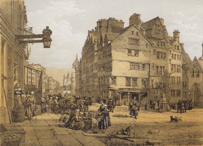 High Street from Head of West Bow, Lawnmarket by after William Leighton Leitch