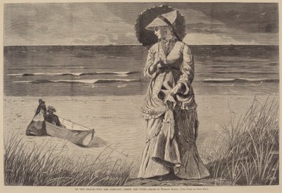 On the Beach - Two are Company, Three are None by after Winslow Homer