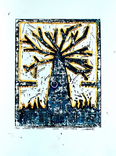 Abstract Woodcut Tree by andrea de ranieri