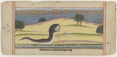 Krishna Kills Snake-Demon Aghasura by anonymous (possibly)