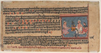 Akrura Informs Nanda and Yashoda: Page From a Dispersed Bhagavata Purana (Ancient Stories of Lord Vishnu) by anonymous 