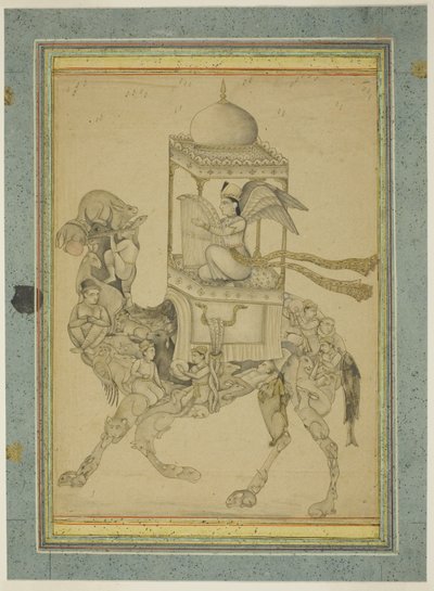 Angel (Peri) Riding a Composite Camel by anonymous 