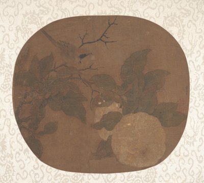 Bird on a Camellia Branch by anonymous 