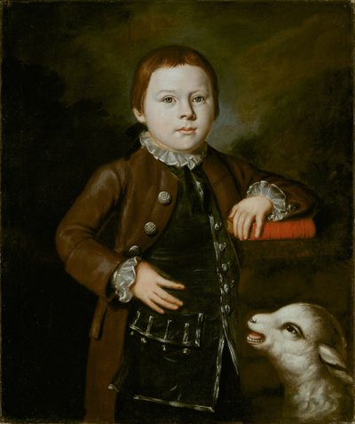 Boy of Hallett Family with Lamb by anonymous 