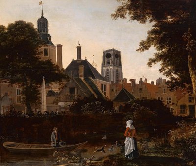View of Rotterdam, with the Tower of the St. Laurenskerk by anonymous 