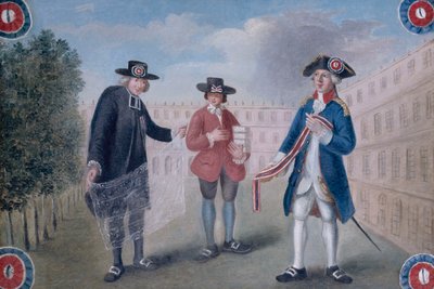 At the Three Orders. Sign of a Cockade Merchant at the Palais-Royal. Palais-Royal, 1st Arrondissement, Paris by anonymous 