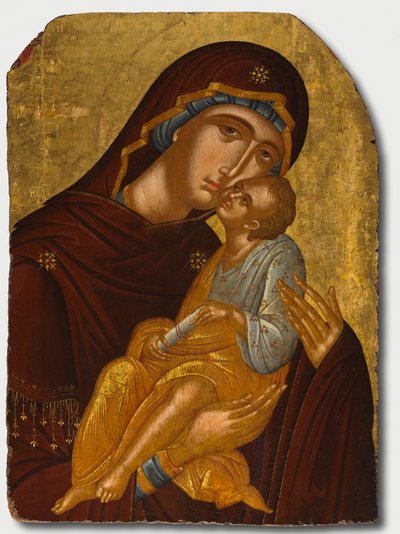 Icon of the Mother of God and Infant Christ (Virgin Eleousa) by attributed to Angelos Akotantos (Greek, d. 1450)