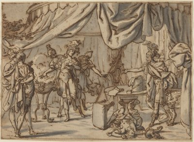 Mucius Scaevola by attributed to Bernardo Castello