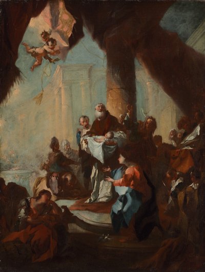Study for "The Presentation of Christ in the Temple" (for Saint Ulrich, Vienna) by attributed to Franz Anton Maulbertsch