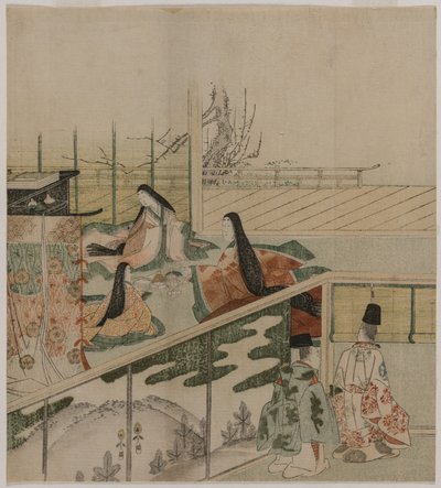 Court Ladies Making Dolls by attributed to Kubo Shunman