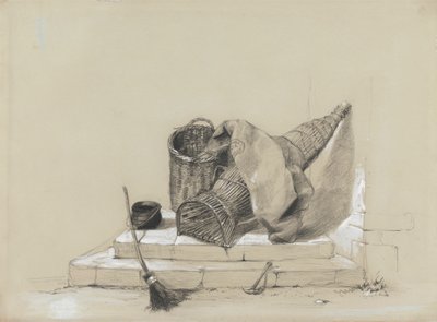 Still Life with Broom by attributed to Peter DeWint