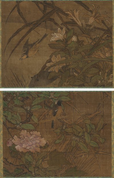 Birds and Flowers by attributed to Sesshū Tōyō