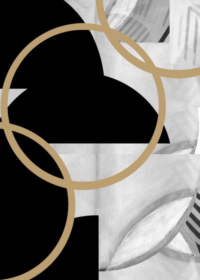 Abstract Gold Circles by cartissi