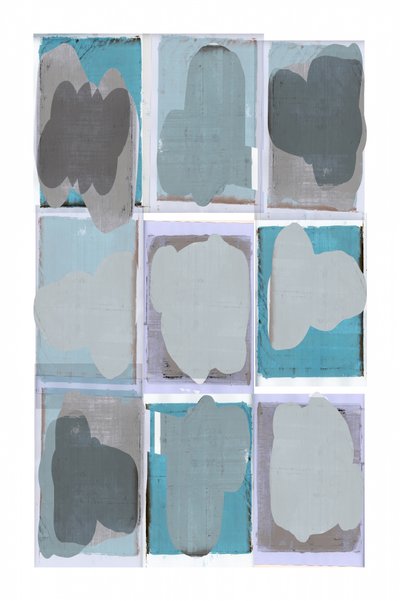 Abstract Gray Blue Forms by cartissi