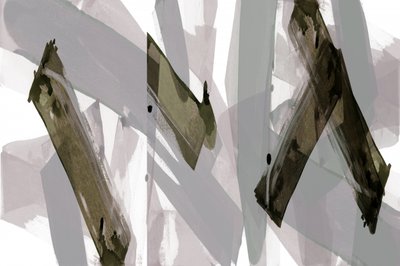 Abstract Olive Grey Strokes by cartissi