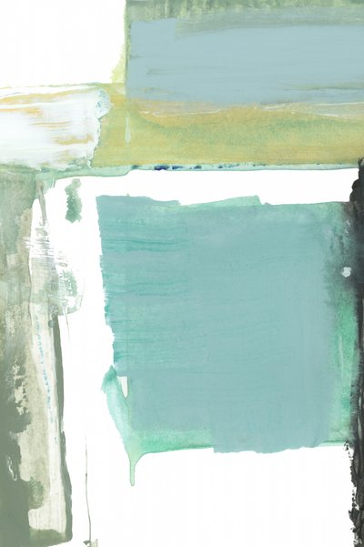 Calm Teal Green Abstract by cartissi