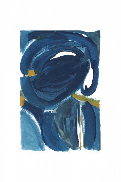 Deep Blue Gold Swirls by cartissi