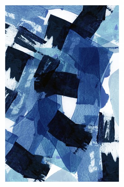 Dynamic Blue Brushstrokes by cartissi