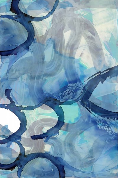 Fluid Blue Abstract by cartissi
